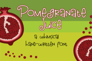 Pomegranate Juice Font for Craft Projects